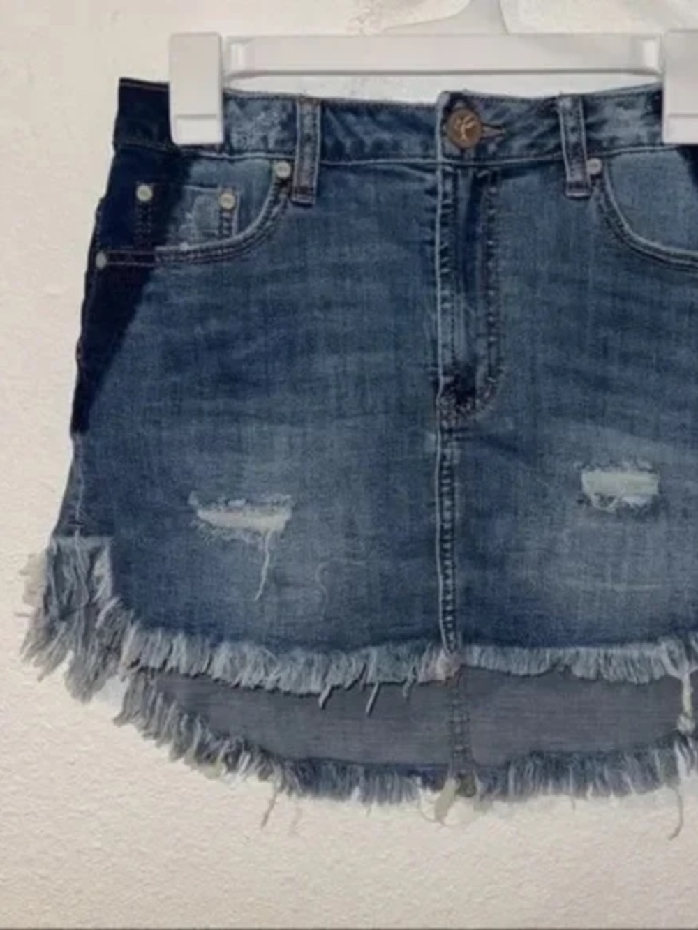 One Teaspoon 2020 High Waist Denim Mini Skirt